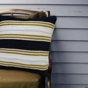 Blue 18"x18" Indoor Outdoor Pillow with Braid for sofa