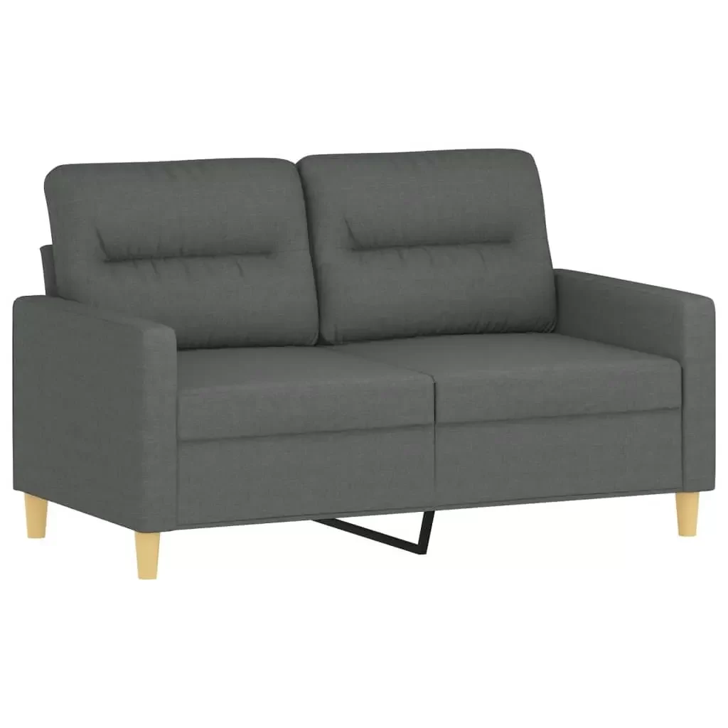vidaXL Sofa Set Dark Grey Fabric (100% polyester), metal, plywood Large