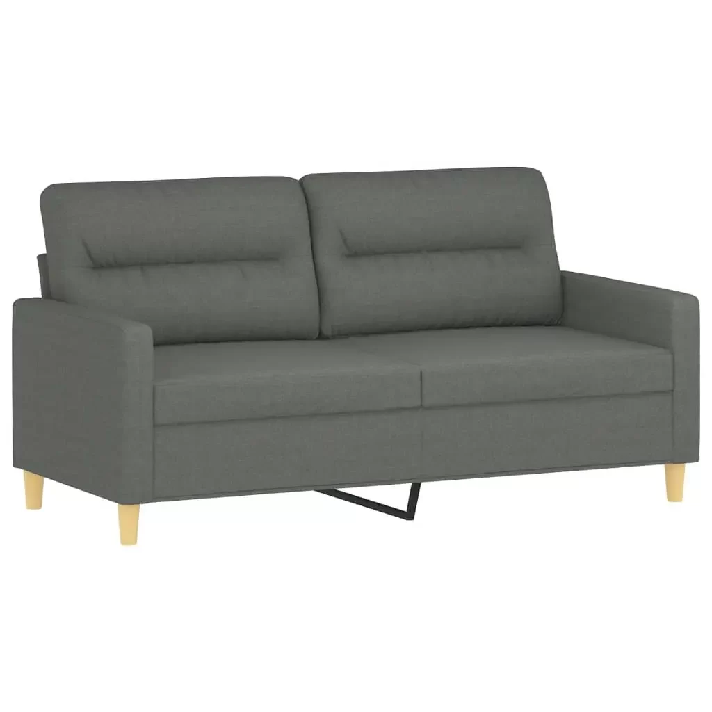 vidaXL Sofa Set Dark Grey Fabric (100% polyester), metal, plywood Large