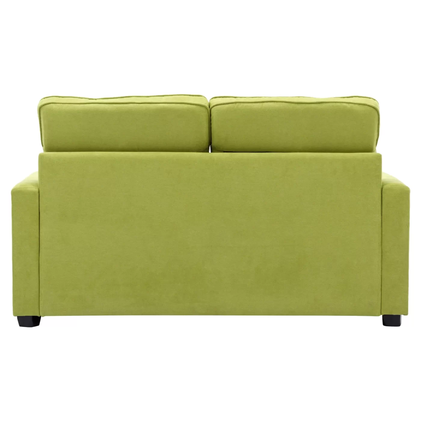 59.4" Loveseat Sofa with Pull-Out Bed Modern Upholstered Couch with Side Pocket for Living Room Office, Green