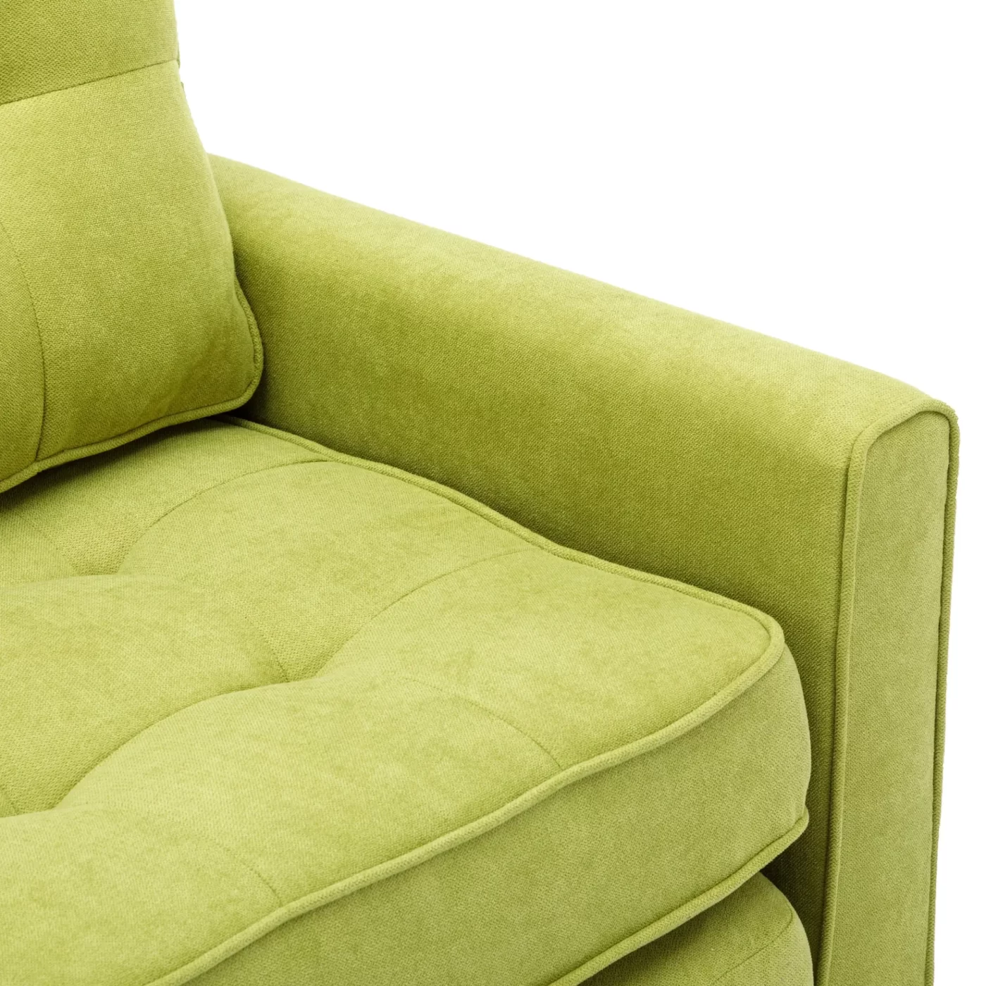 59.4" Loveseat Sofa with Pull-Out Bed Modern Upholstered Couch with Side Pocket for Living Room Office, Green