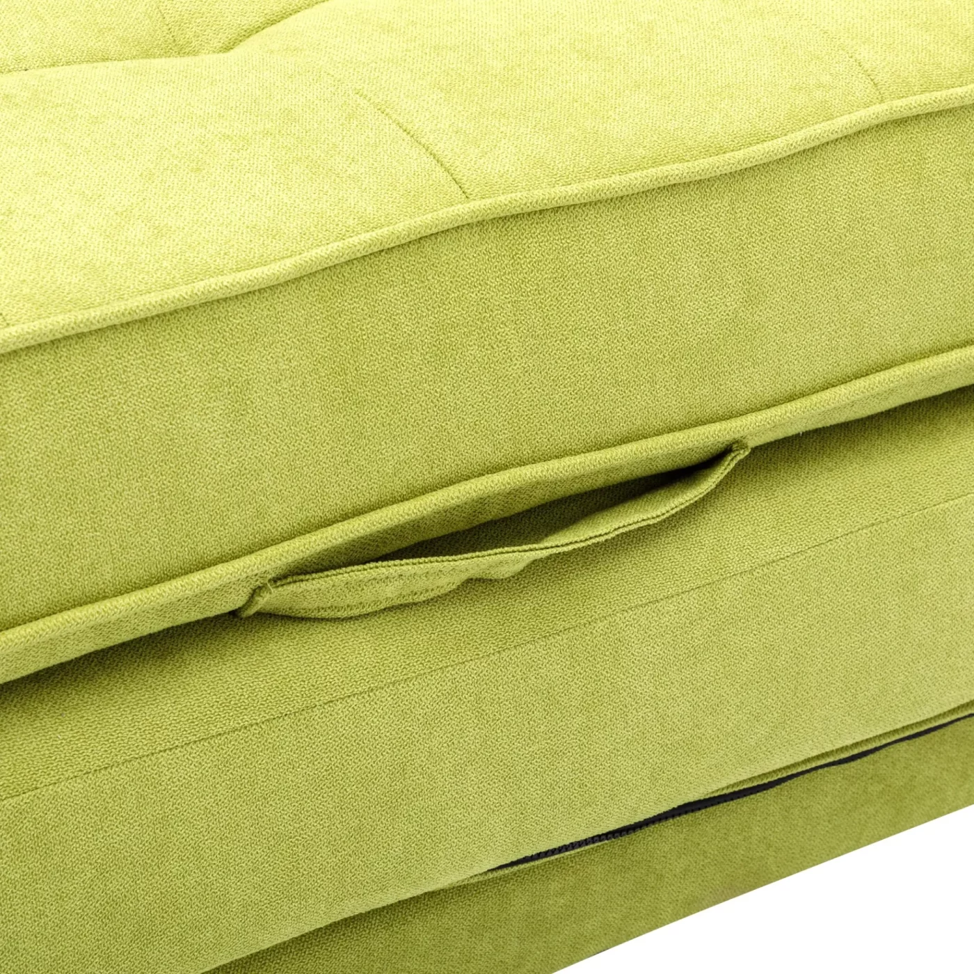 59.4" Loveseat Sofa with Pull-Out Bed Modern Upholstered Couch with Side Pocket for Living Room Office, Green