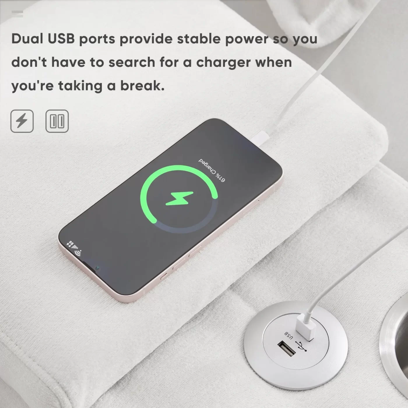 123*55" Modern U-shaped Sofa with Console,Cupholders and USB Ports,6-seat Upholstered Symmetrical Indoor Furniture,Sleeper Couch Set with Chaise for Living Room,Apartment,2 Colors