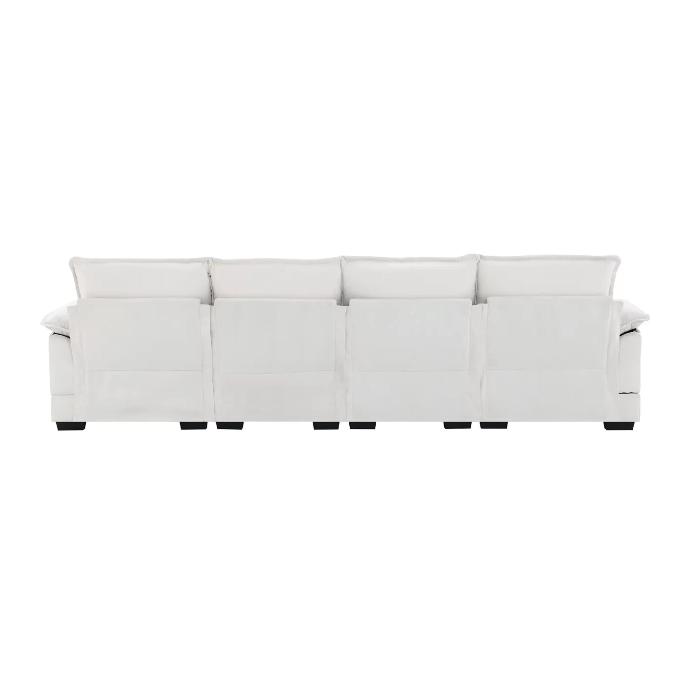 109.8*55.9" Modern U-shaped Sectional Sofa with Waist Pillows,6-seat Upholstered Symmetrical Sofa Furniture,Sleeper Sofa Couch with Chaise Lounge for Living Room,Apartment,2 Color