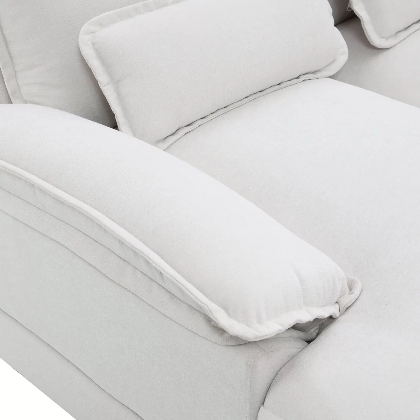 109.8*55.9" Modern U-shaped Sectional Sofa with Waist Pillows,6-seat Upholstered Symmetrical Sofa Furniture,Sleeper Sofa Couch with Chaise Lounge for Living Room,Apartment,2 Color