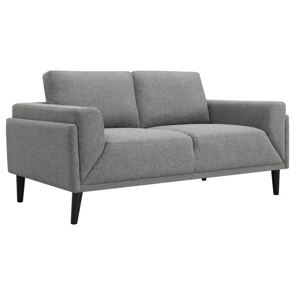 Rilynn 2-piece Upholstered Track Arm Sofa Set Grey