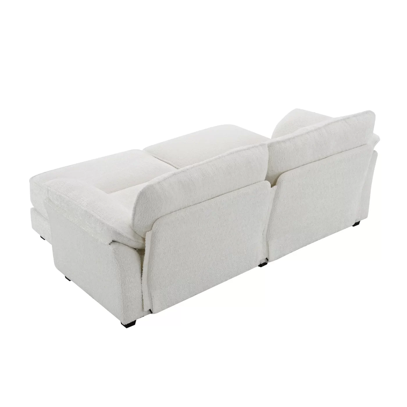 Free Combination Modular Convertible Sectional Sofa Bed Set, 4 Seat Upholstered Sleeper Corner Couch, Deep-Seat Loveseat with Ottoman for Living Room, Office, Apartment,2 Colors