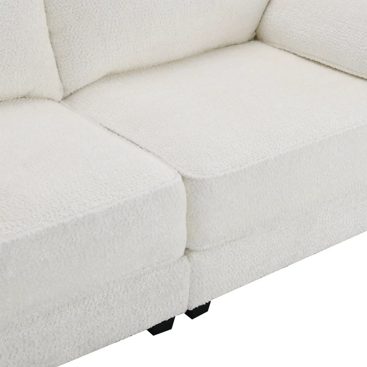 Free Combination Modular Convertible Sectional Sofa Bed Set, 4 Seat Upholstered Sleeper Corner Couch, Deep-Seat Loveseat with Ottoman for Living Room, Office, Apartment,2 Colors