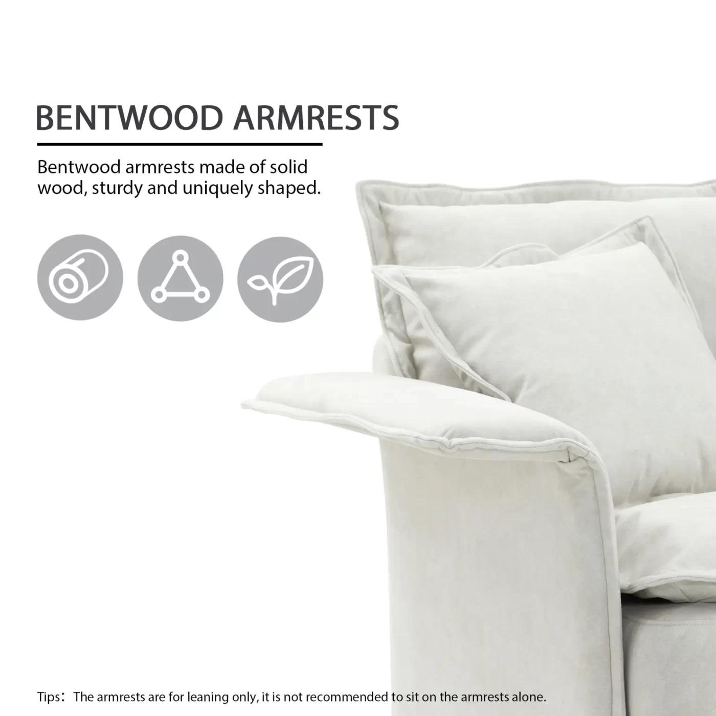 95*66"Oversized Luxury Sectional Sofa with Bentwood Armrests,4 seat Upholstered Indoor Furniture with Double Cushions,L Shape Couch with Ottoman for Living Room,Apartment,3 Colors