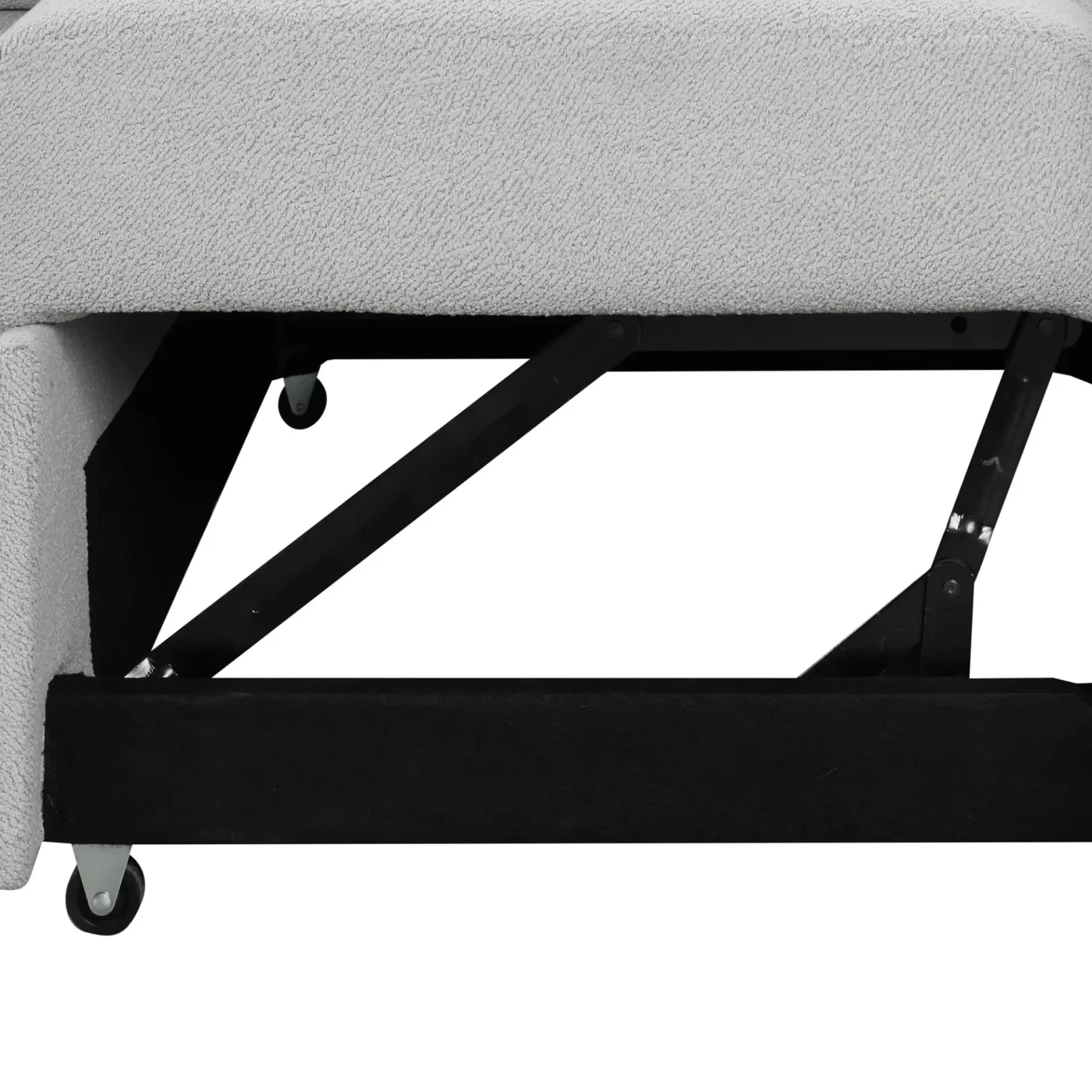 82.6" L-shaped Sectional Pull Out Sofa Bed Sleeper Sofa with Two USB Ports, Two Power Sockets and a Movable Storage Ottoman, Gray