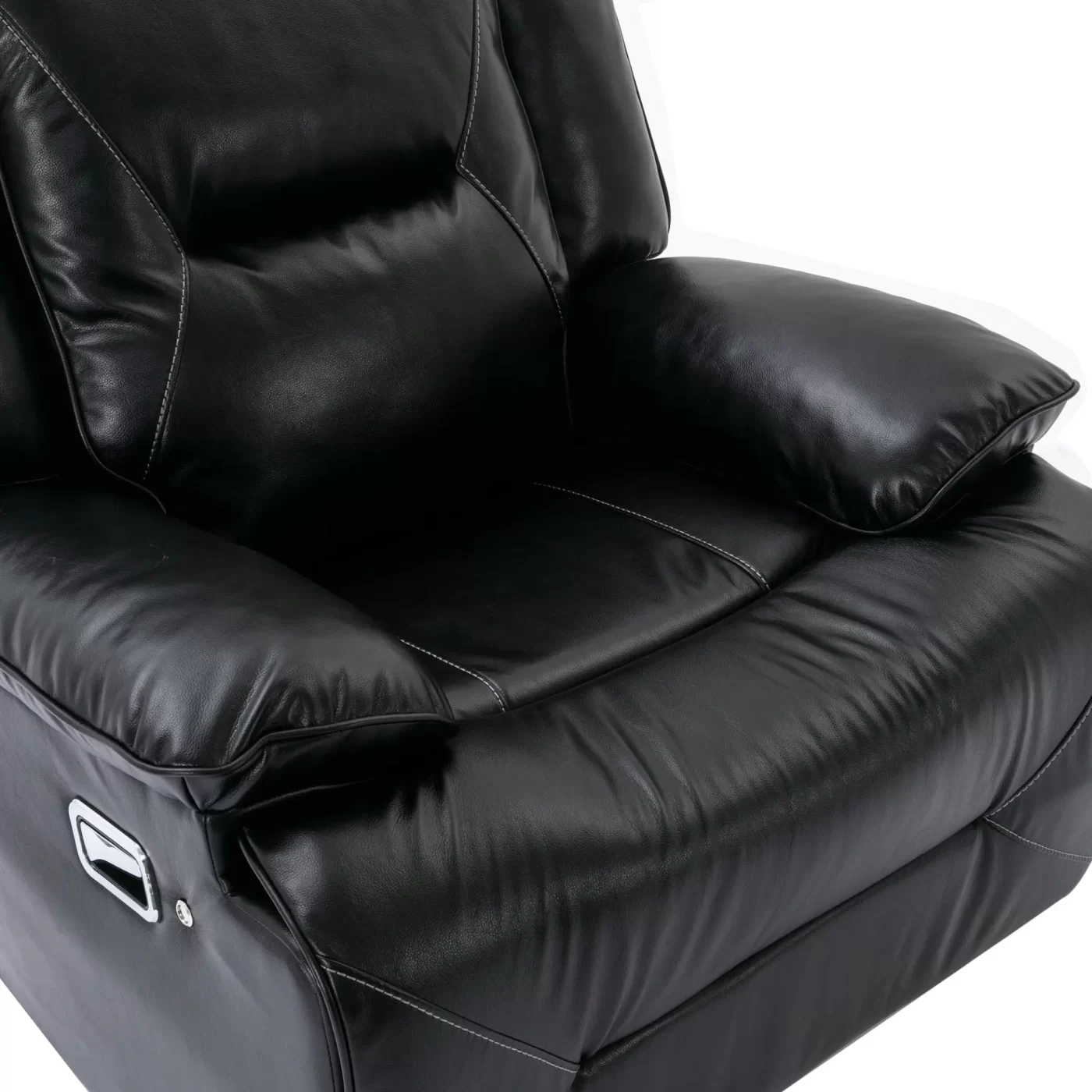 360 Swivel and Rocking Home Theater Recliner Manual Recliner Chair with a LED Light Strip for Living Room,Bedroom, Black