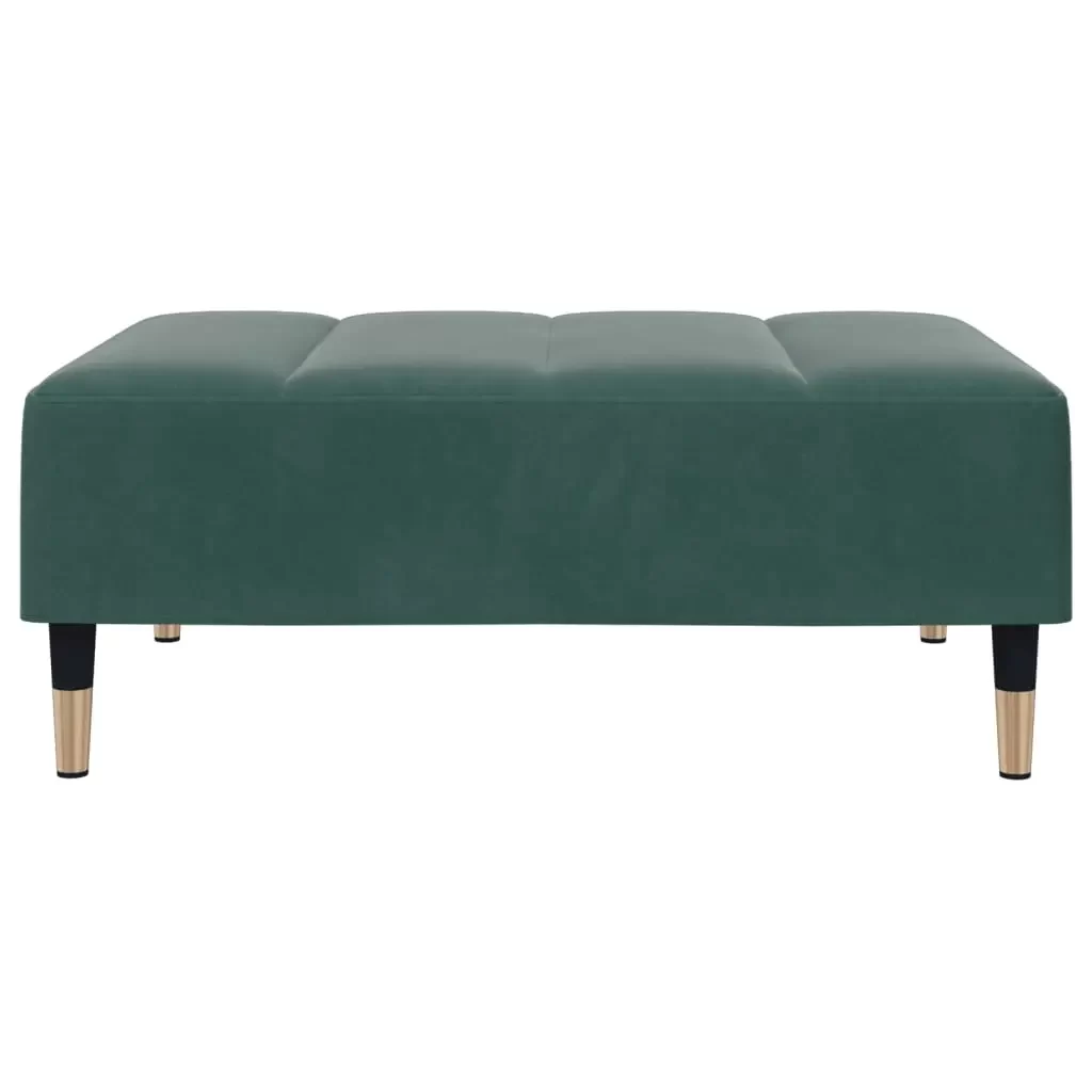 vidaXL Sofa Bed Dark Green Velvet (100% polyester), wood, metal Two-seater