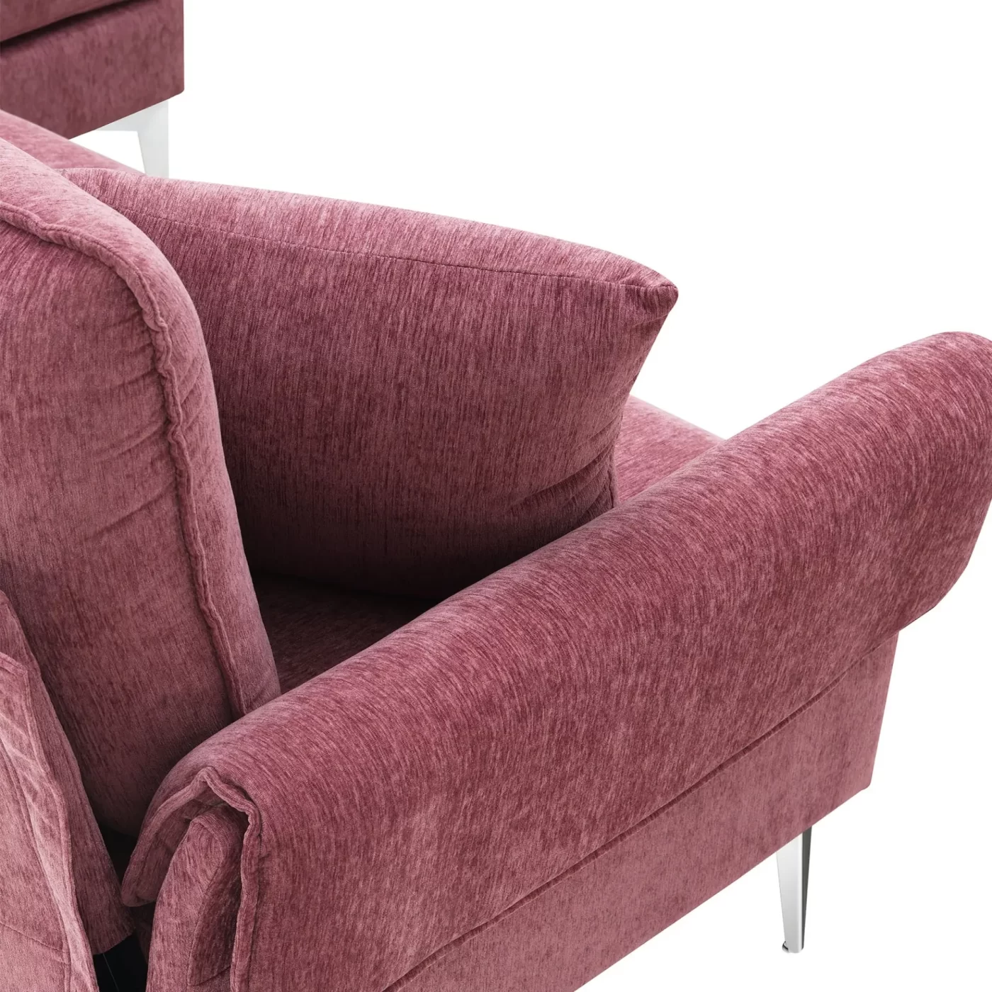 84 "Modern Chenille L-Shaped Sofa with Reversible Lounge,Convertible Sectional Couch Set,4 Seat Indoor Furniture with Reversible Chaise,Fit for Living Room, Apartment(2 Pillows)