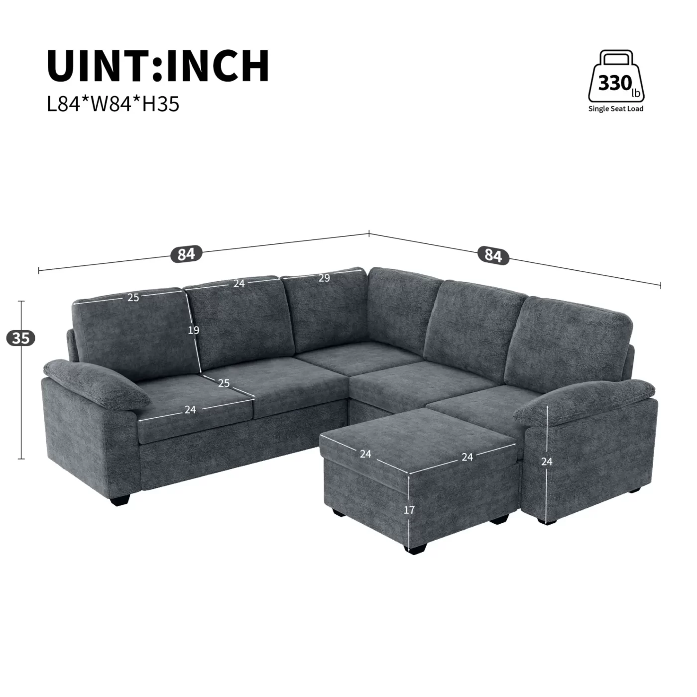 84*84" Modern Velvet Sectional Sofa Set,Large U Shaped Upholstered Corner Couch with Ottoman,Armrest Pillow,6 Seat Indoor Furniture for Living Room,Apartment,Office,2 Colors