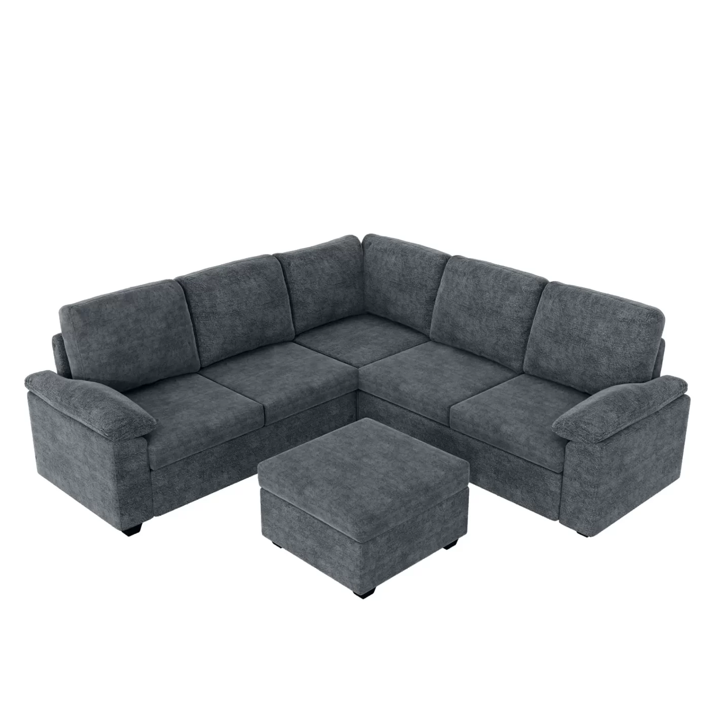 84*84" Modern Velvet Sectional Sofa Set,Large U Shaped Upholstered Corner Couch with Ottoman,Armrest Pillow,6 Seat Indoor Furniture for Living Room,Apartment,Office,2 Colors