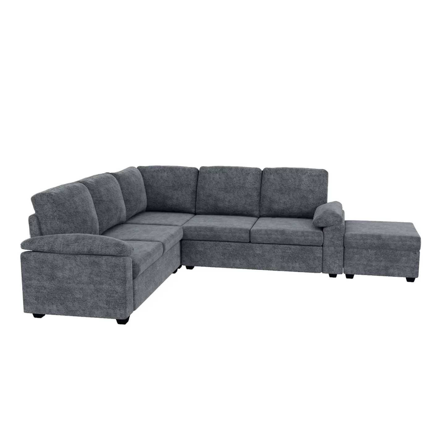84*84" Modern Velvet Sectional Sofa Set,Large U Shaped Upholstered Corner Couch with Ottoman,Armrest Pillow,6 Seat Indoor Furniture for Living Room,Apartment,Office,2 Colors