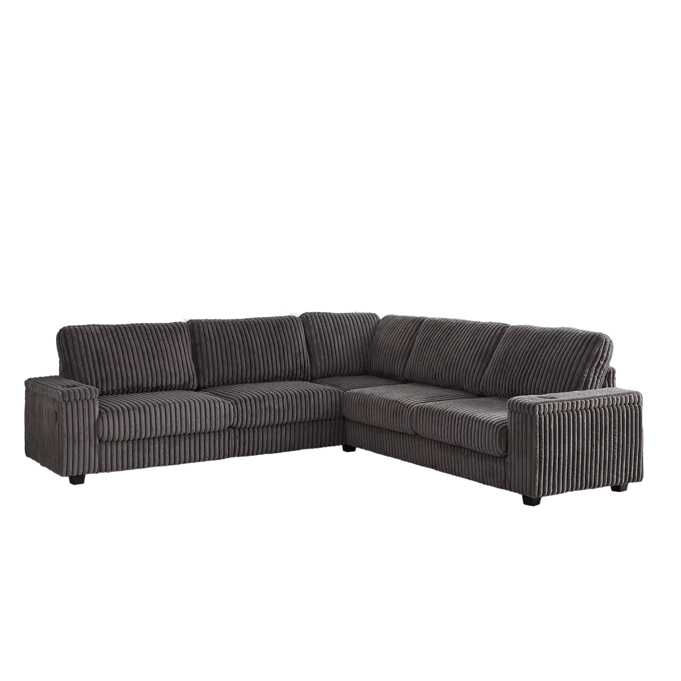 110-Inch Oversized Corduroy Corner Sofa,L Shaped Corner Couch with two storage spaces,USB port & T-pyce port and Cup-holder , Deep Seat Comfy Upholstered Couches for Living Room(Not freely combinable)