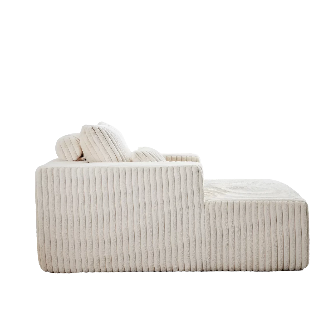 62.5-Inch Corduroy Sponge Sofa Lounge Chair,No Assembly Required,Fluffy Modern Sleeper Chair for Indoor Living Room Bedroom