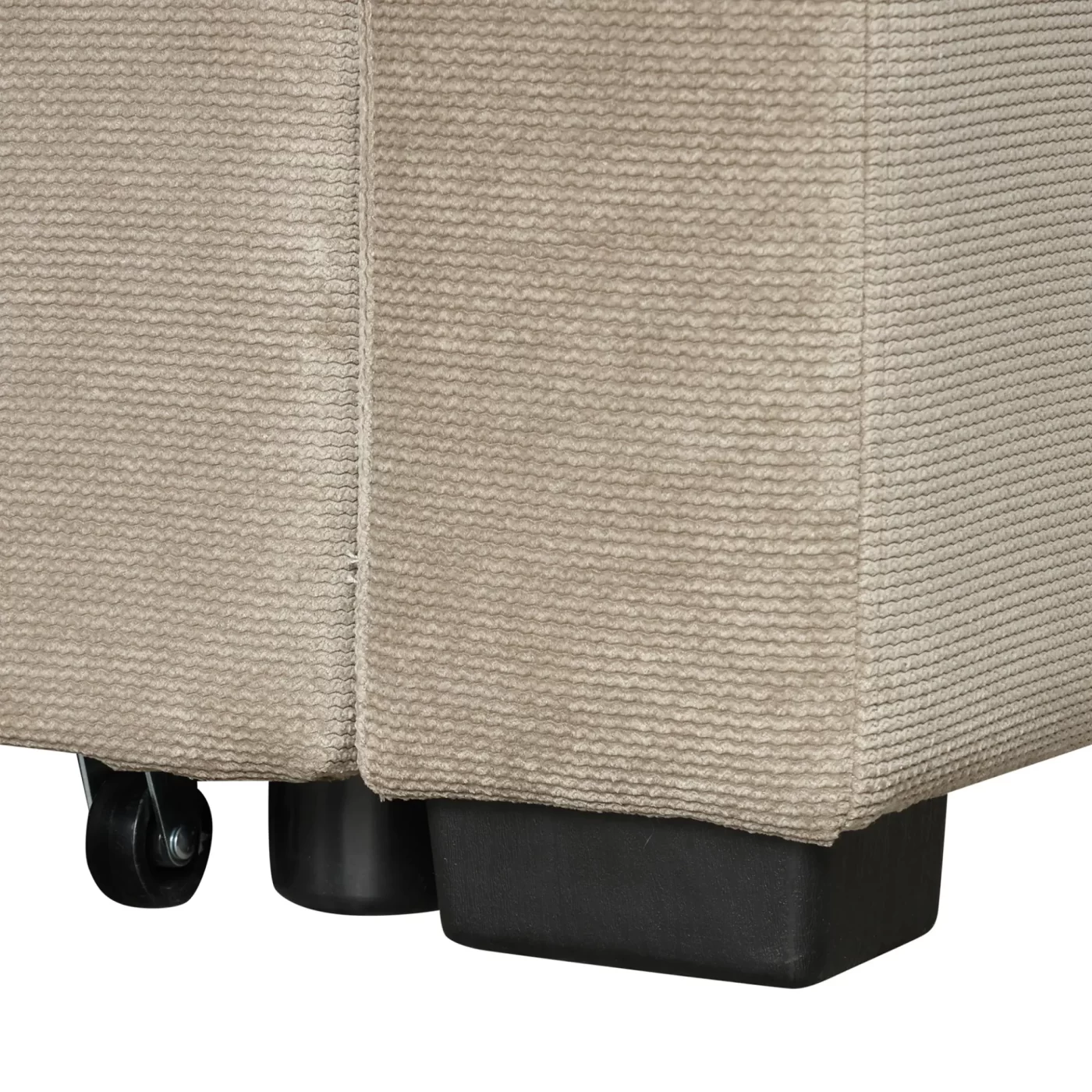 82.6" L-shape Sofa Bed Pull-out Sleeper Sofa with Wheels, USB Ports, Power Sockets for Living Room , Khaki