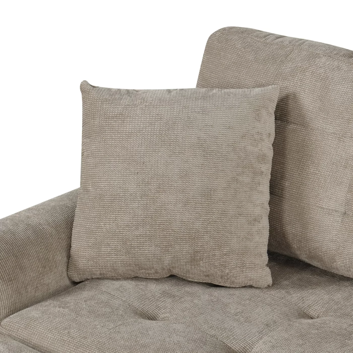 82.6" L-shape Sofa Bed Pull-out Sleeper Sofa with Wheels, USB Ports, Power Sockets for Living Room , Khaki