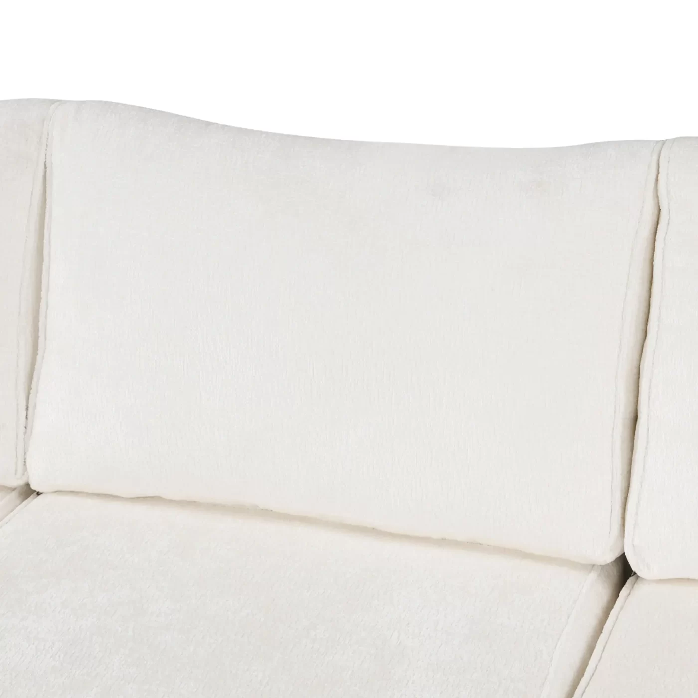 112.2" Sectional Sofa Pull-out Sofa Bed Sleeper with a Storage Ottoman,Three Pillows and Charging Devices for Living Room, Cream