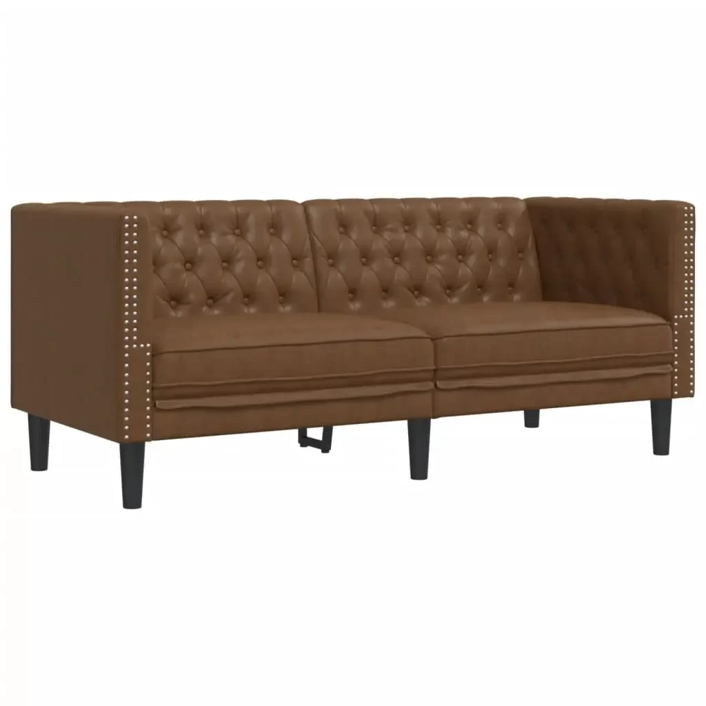 vidaXL Chesterfield Sofa Set Brown