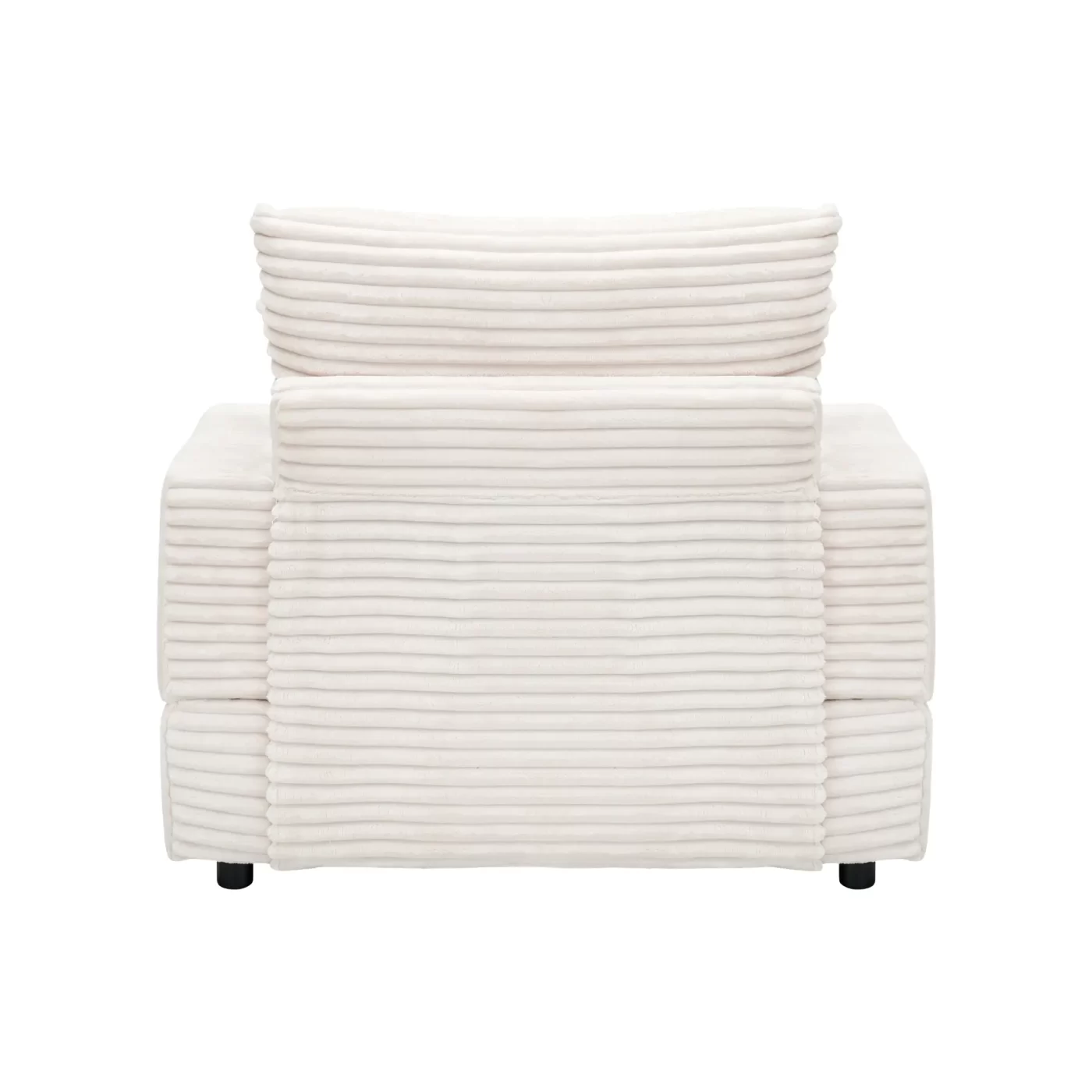 39-inch Spring upholstered armchair and Ottoman set - comfortable single sofa with cup holder and corduroy fabric, perfect for living room or bedroom