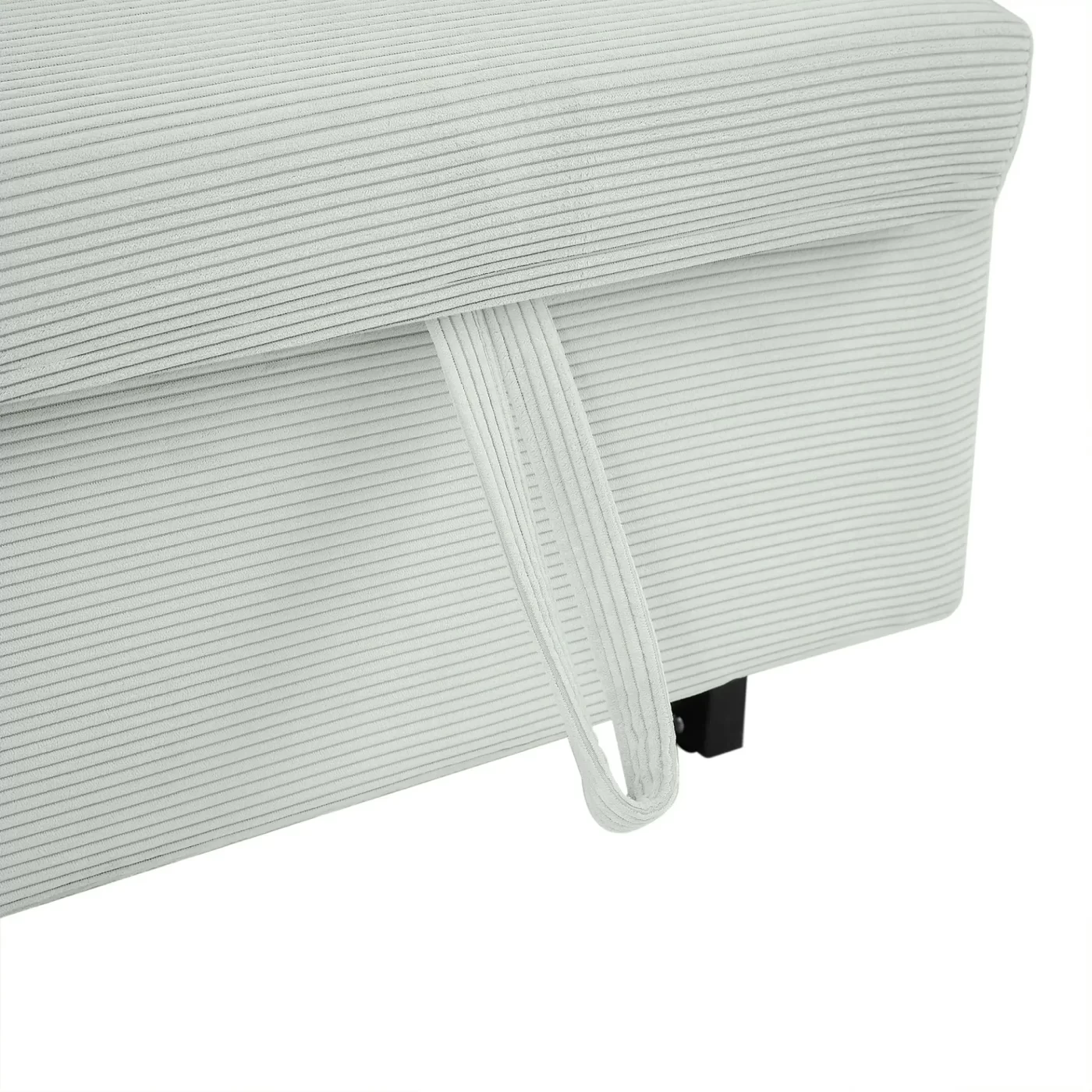 57.48" Pull-out Sofa Bed Convertible Couch 2 Seat Loveseat Sofa Modern Sleeper Sofa with Two Throw Pillows and USB Ports for Living Room, Light Grey-Green(Old Sku:WF317760AAE)