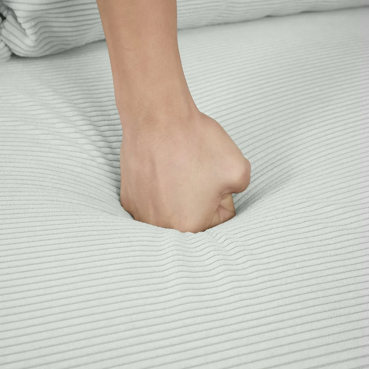 57.48" Pull-out Sofa Bed Convertible Couch 2 Seat Loveseat Sofa Modern Sleeper Sofa with Two Throw Pillows and USB Ports for Living Room, Light Grey-Green(Old Sku:WF317760AAE)