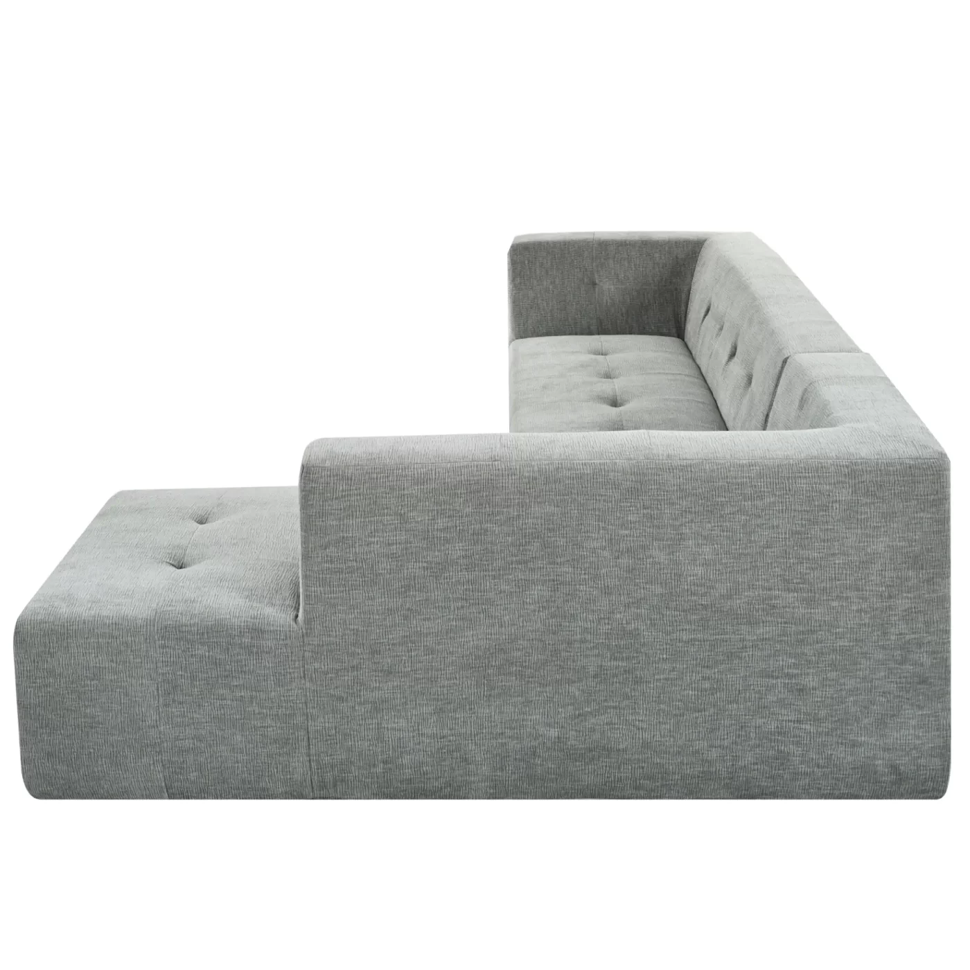 112.2*74" Modular Modular Combination Living Room Sofa Set, Modern Minimalist Sofa, Living Room Upholstered Sofa Bed, Bedroom, 2pcs Computer Free Combination, L-Shaped,Light Gray