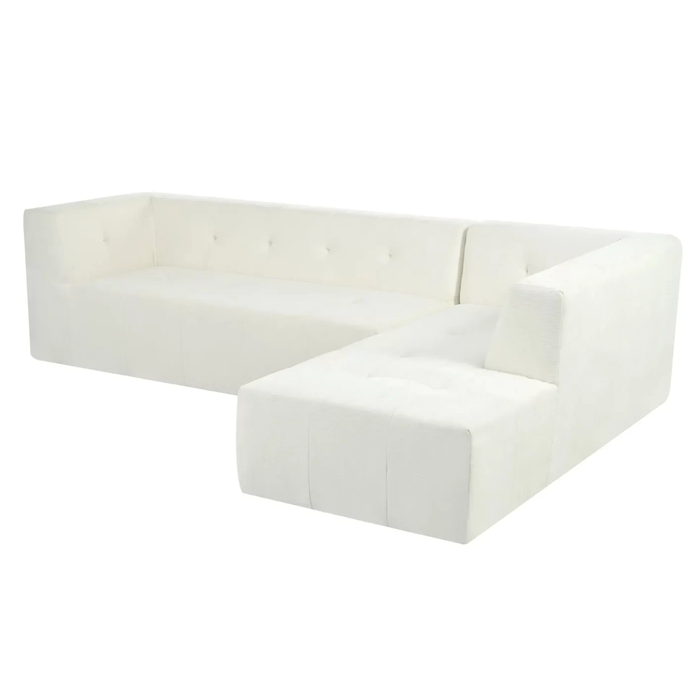 112.2*74" Modular Modular Combination Living Room Sofa Set, Modern Minimalist Sofa, Living Room Upholstered Sofa Bed, Bedroom, 2pcs Computer Free Combination, L-Shaped,Beige