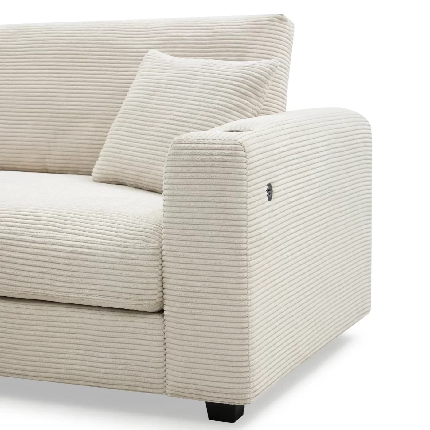 134*54" Oversized Corduroy Sectional Sofa,L Shaped Cloud Couch with USB Charging Port,Cup Holder,Deep and Wide Seat Sofa with 50" Chaise,Comfy Indoor Furniture for Living Room,3 Colors