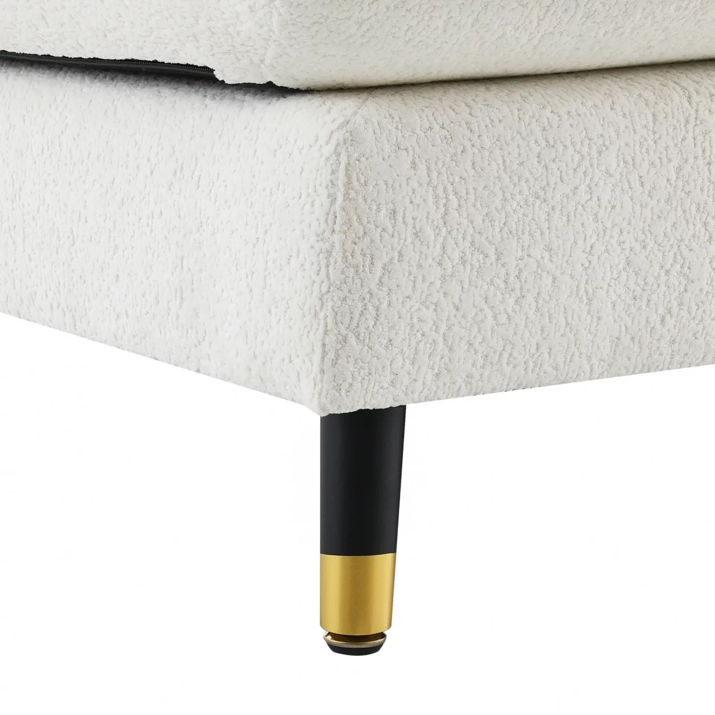 106*66.5" L shaped Convertible Sectional Sofa,4 Seat Tufted Couch Set with Two-tone Adjust Legs,Cloud Chenille Fabric,Movable Ottoman for Living Room, Apartment,Office,3 Colors