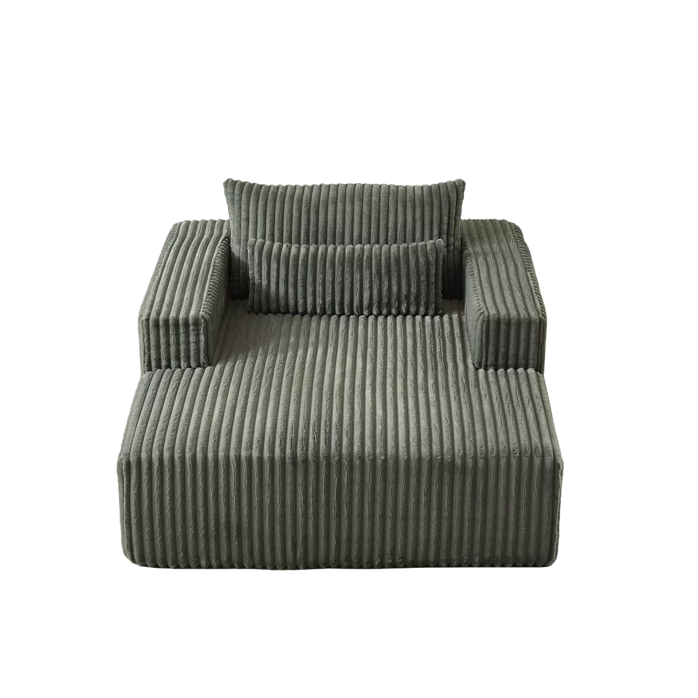 75-Inch Corduroy Sponge Sofa Lounge Chair,No Assembly Required,Fluffy Modern Sleeper Chair for Indoor Living Room Bedroom