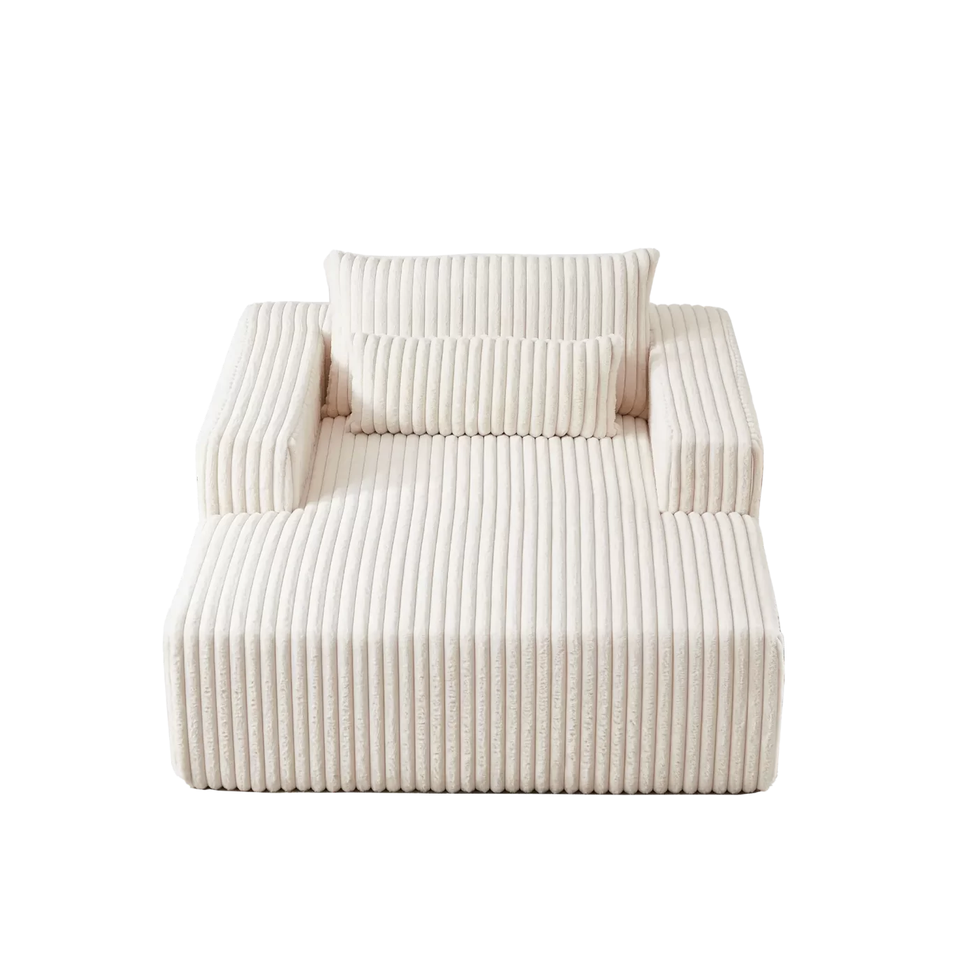 75-Inch Corduroy Sponge Sofa Lounge Chair,No Assembly Required,Fluffy Modern Sleeper Chair for Indoor Living Room Bedroom