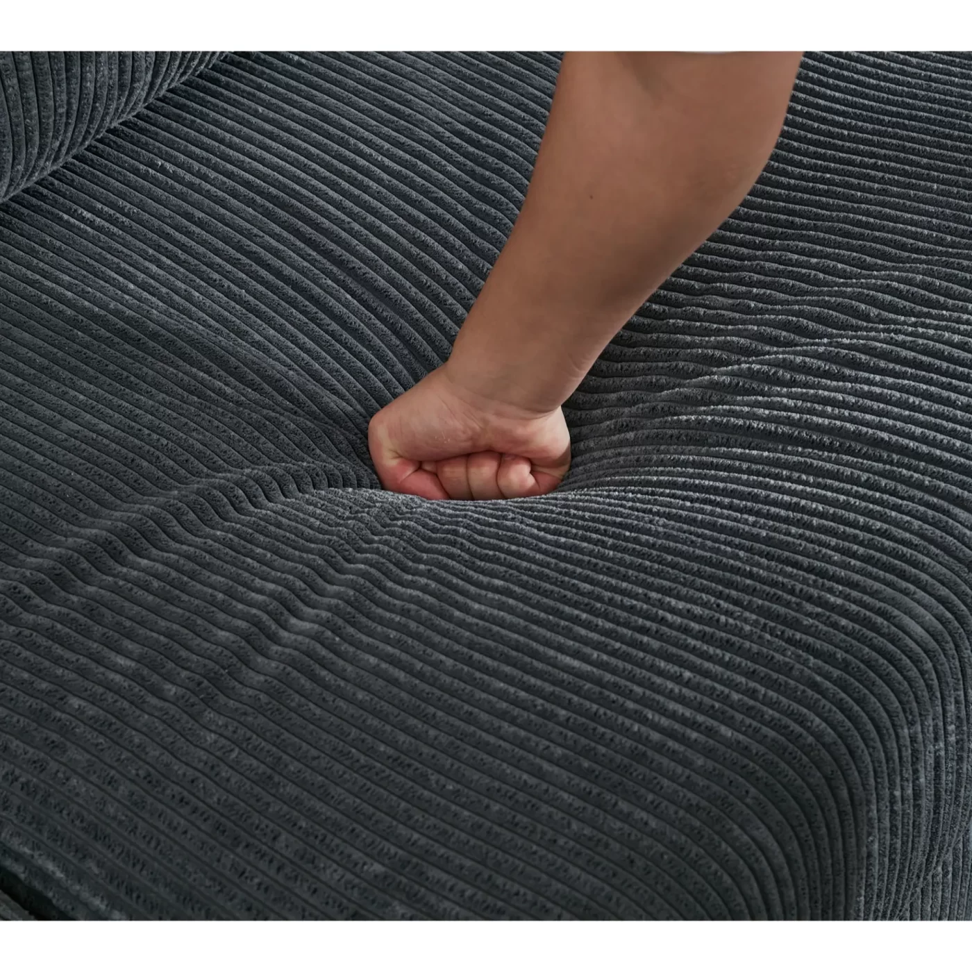 Oversized Modular Sectional Sofa Set, L Shaped Couch,Corduroy ,Upholstered,Deep Seat,,5 Seat,5 Throw pillow and 6 back cushion,Living Room, Apartment , Gray