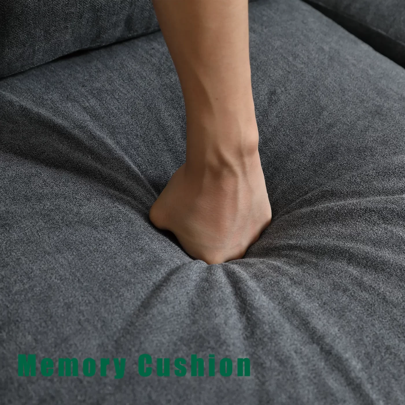 Convertible Sectional Sofa with Storage,L-shaped sofa,Four-seater sofa,Modern Linen Fabric Sectional Couches for Living Room,Gray