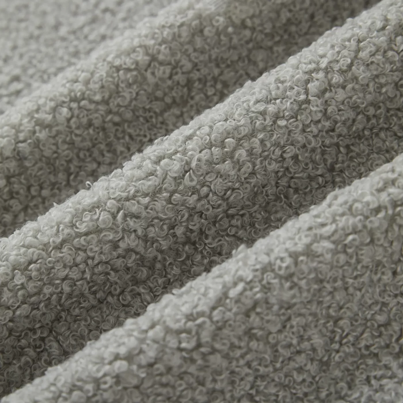 128"Minimalist Cloud Sectional Couch ,Modern Couches ,4-Seater ,No Assembly,Two modular sofa,Boucle Teddy Fabric, upholstered , anti-wrinkle fabric,Light Gray