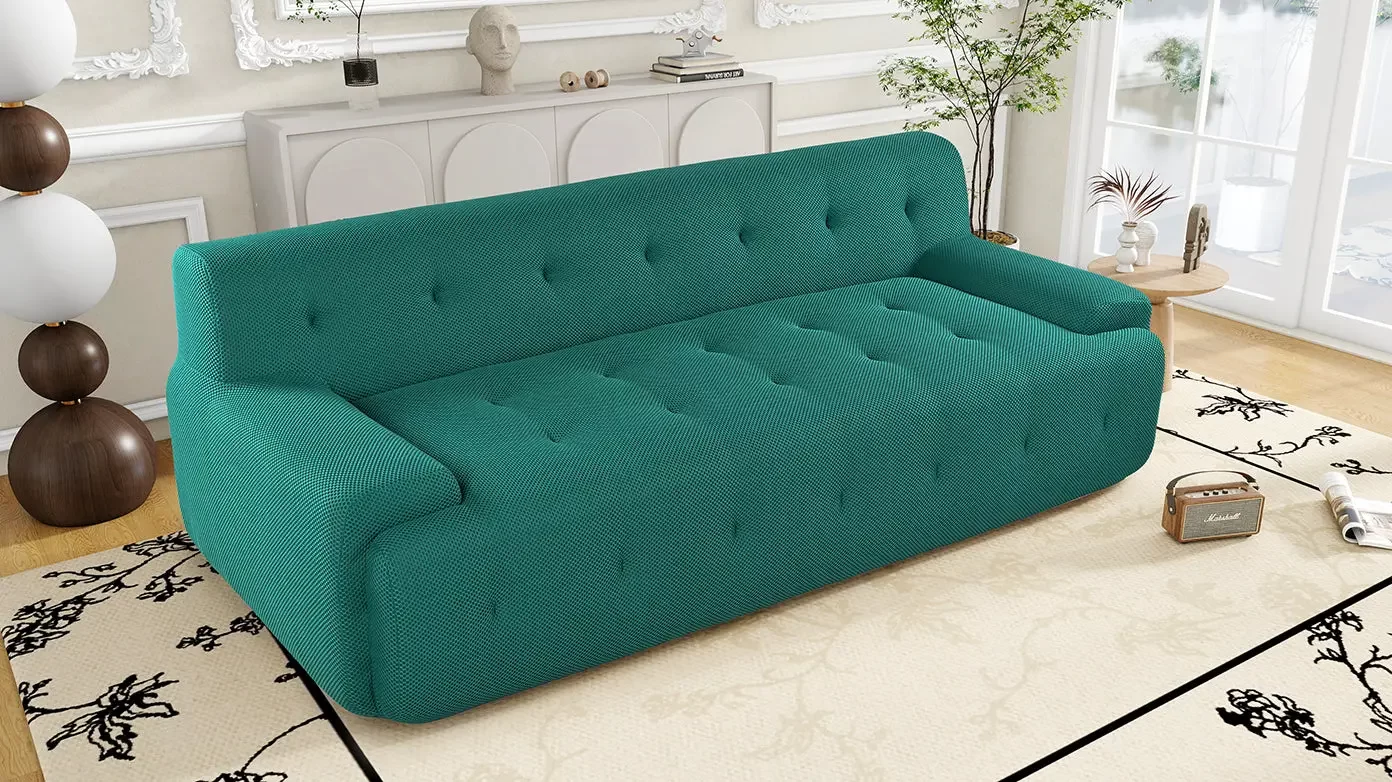 86.2'' Modern Minimalist Style Tufted Design Upholstered Sofa, 3-Seat Compression Sofa for Living Room, Bedroom, and Apartment