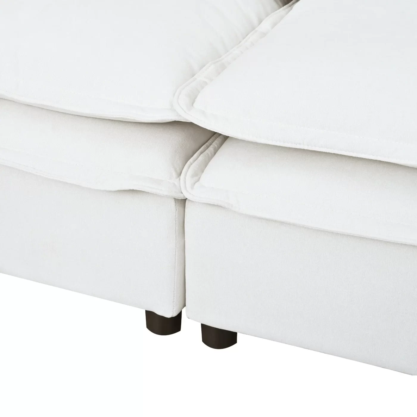 Double-Layer Cushion Modular Sofa, Freely Combinable, 4-Seater with Storage Function, Includes 4 Soft Cushions, Perfect for Living Rooms, Offices, and Apartments