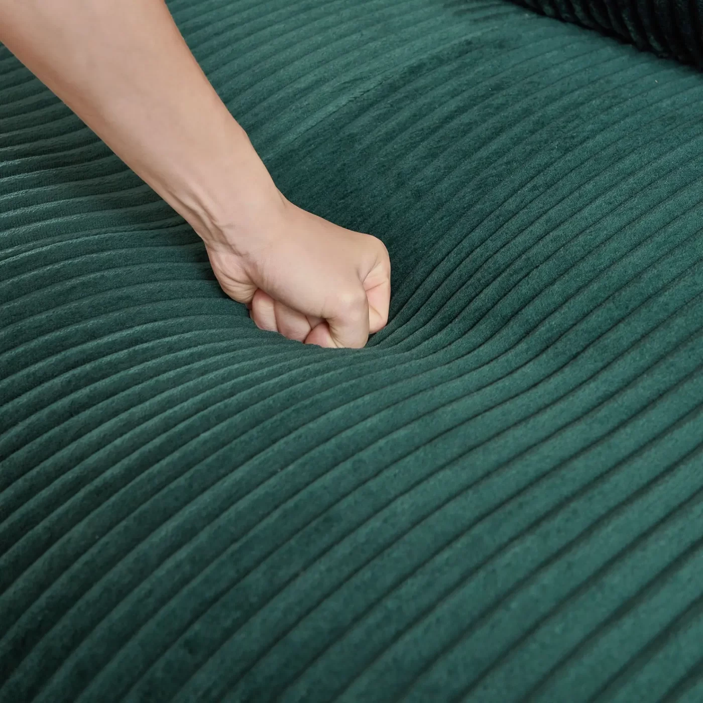 122.04 inch Oversized Sectional Sofa, Modern Couch with Chaise, Comfy Sofa Couch with Left Facing Chaise,Corduroy Sofa Green