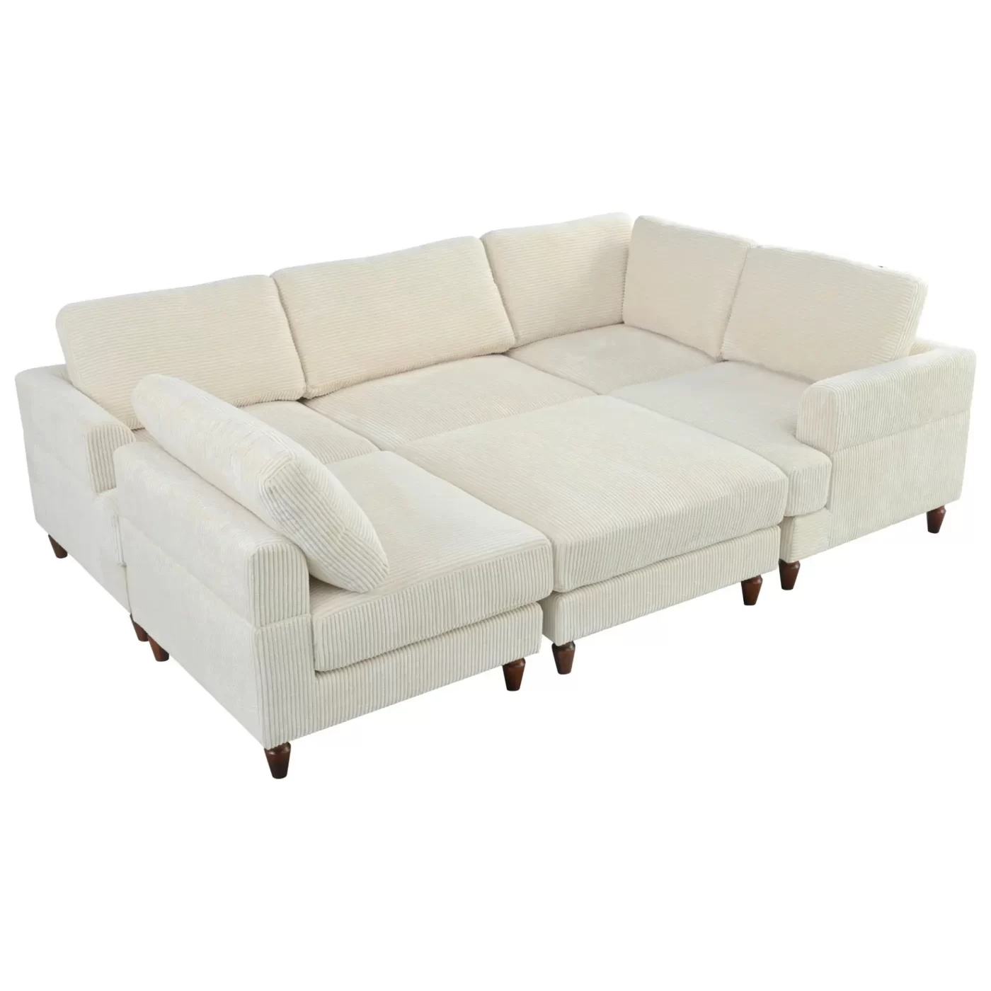 Modular Sectional Sofa with Ottoman L Shaped Corner Sectional for Living Room, Office, Spacious Space(old sku: WY000373AAA)