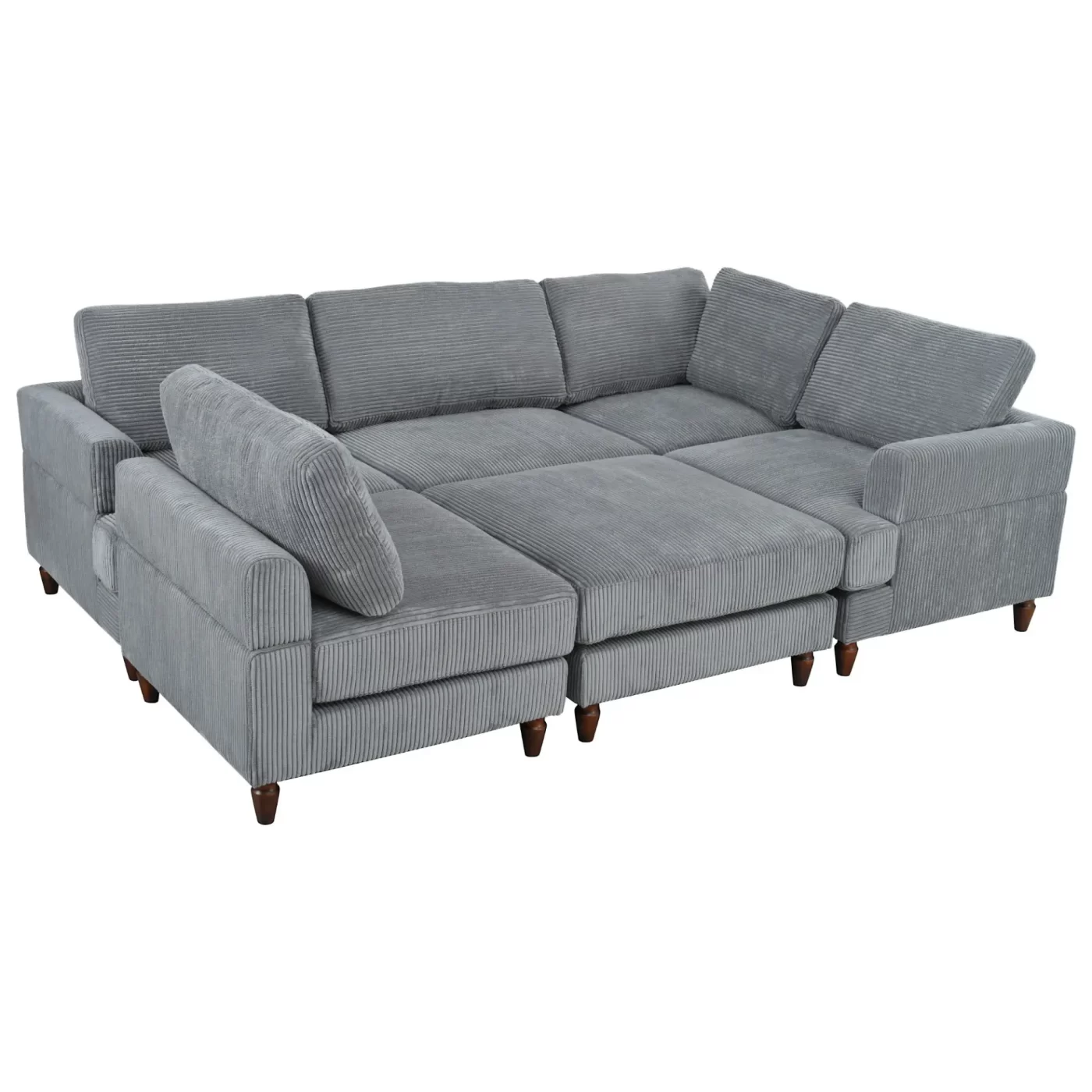 Modular Sectional Sofa with Ottoman L Shaped Corner Sectional for Living Room, Office, Spacious Space(old sku: WY000373AAE)