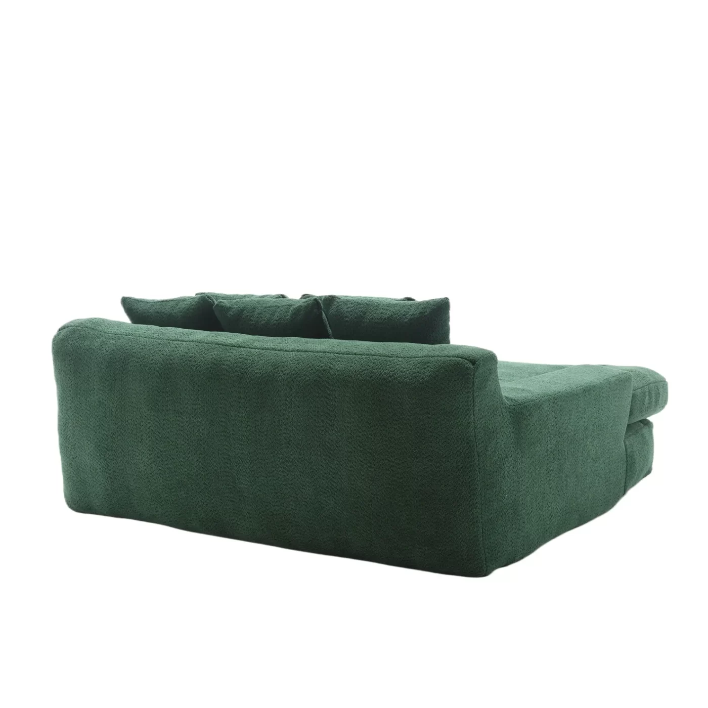 Chenille 2-seater lazy sofa With 5 back pillows,Comfy Sofa- Deep Seat Couch for Living Room,Club (Emerald)
