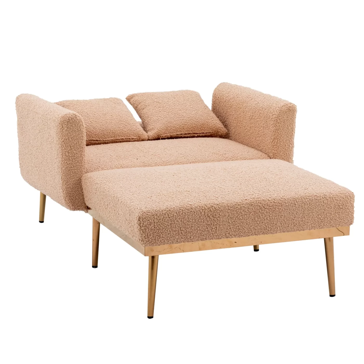 fashionable and classic style chaise lounge chair / accent chair for Living Room, bedroom (Camel Teddy )