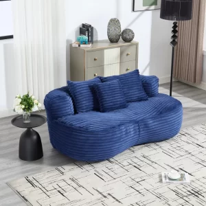 Bean Bag sofa Lazy Sofa Durable Comfort Lounger High Back Bean Bag Chair Couch for Adults and Kids, Indoor & Outdoor, Accent Floor Soft Lounge Chair (Navy)