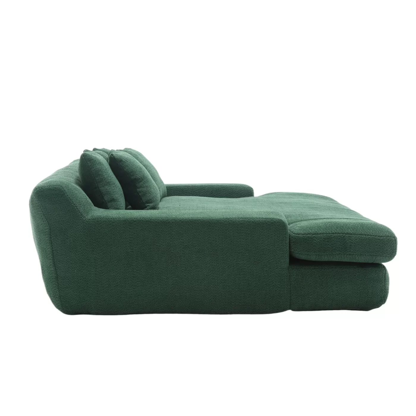 Chenille 2-seater lazy sofa With 5 back pillows,Comfy Sofa- Deep Seat Couch for Living Room,Club (Emerald)