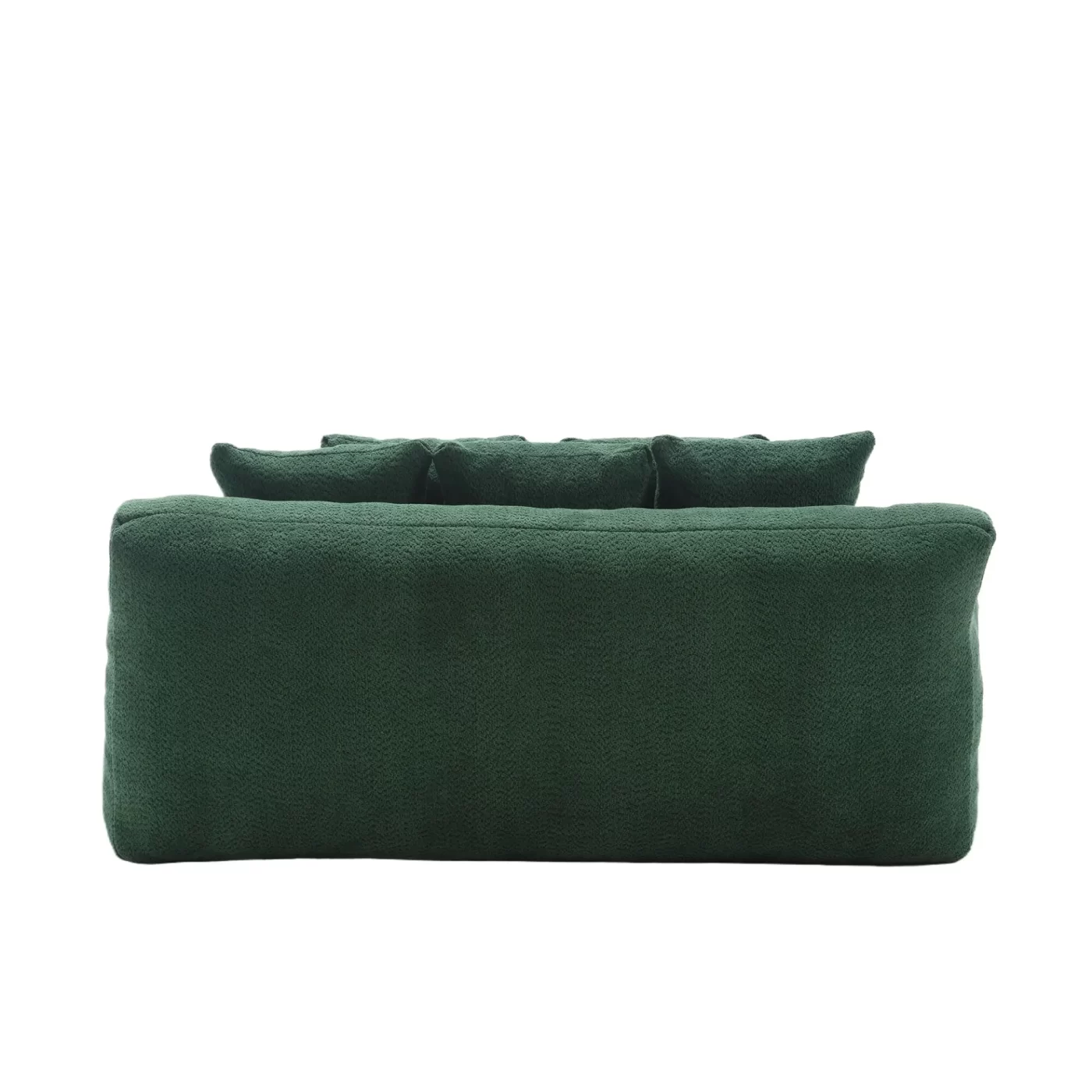 Chenille 2-seater lazy sofa With 5 back pillows,Comfy Sofa- Deep Seat Couch for Living Room,Club (Emerald)