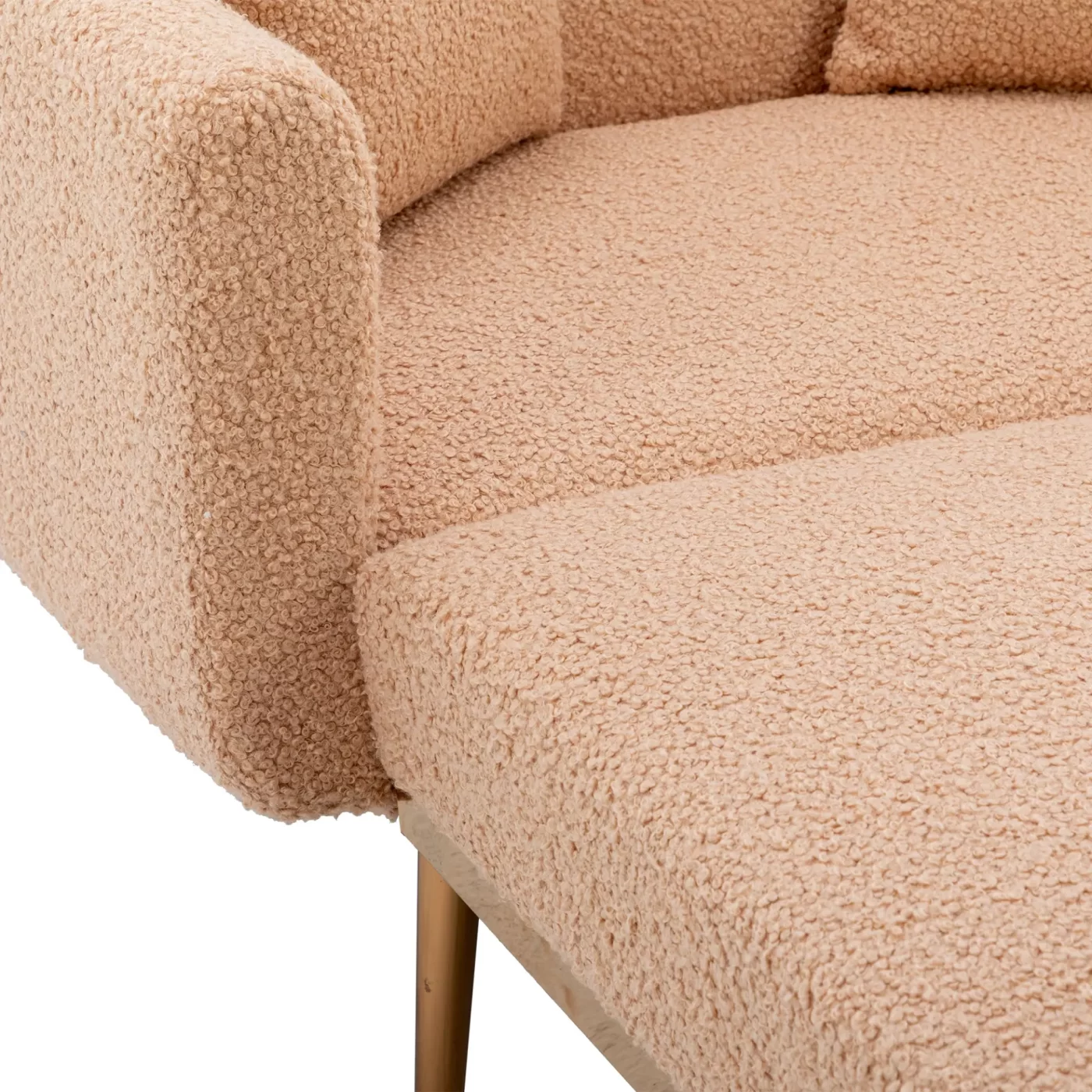 fashionable and classic style chaise lounge chair / accent chair for Living Room, bedroom (Camel Teddy )