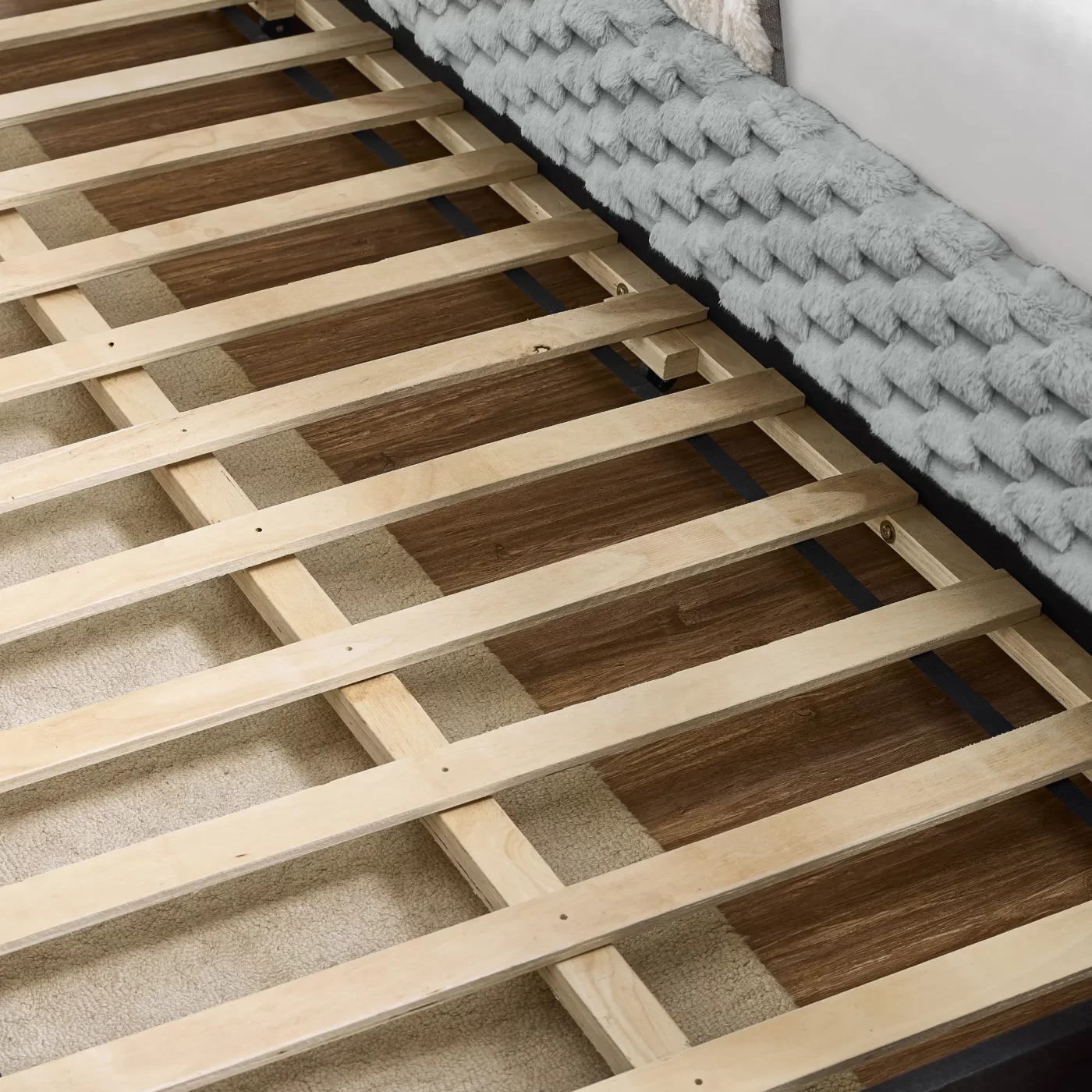 Twin Size Daybed, Upholstered sofa bed,The bottom pulls out to form a bed ,Plaid corduroy fabric- Dark grey(86'*43.5'*34')